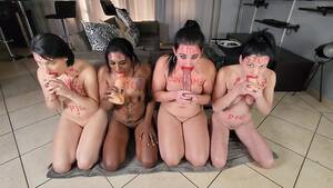 interracial body writing humiliation - Four Sluts with Degrading Body Writing doing Stupid things | Face Spitting  | Exercising - Pornhub.com