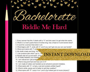 dirty party games - Dirty Riddles - Bachelorette Party Games - Printable - Bachelorette Games -  Bachelorette Party - Hen