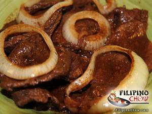 Filippinska - This is Beef Steak (Bistek Tagalog). Beef Steak is a dish made with.  Filippinska ...