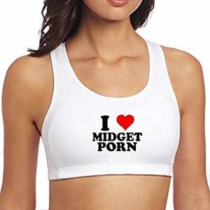 midget - I Love Midget Porn Soft Sports Bra Woman Yoga Vest