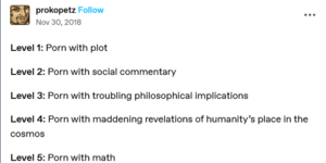 Levels Of Porn - Porn levels : r/CuratedTumblr