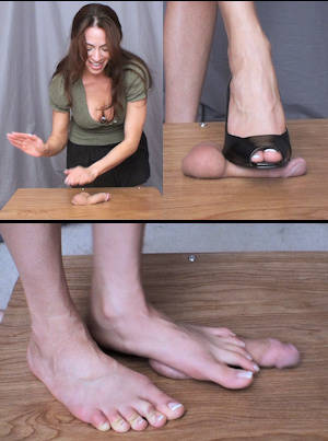 barefoot ball stomping - Ariella could not believe the opportunity she was about to have. She gets a  pair of balls that she can use her bare feet and pumps to torture.