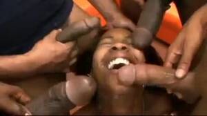 black bitch eats cum - Ebony bitch sucks cocks and milf their cum for drinking - Porn300.com