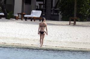mauritius naked beach - ... little topless sunbathing at the beach last week. So you now get see  this gorgeous woman baring her even more gorgeous big tits in these photos.  Enjoy!