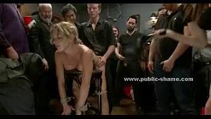 amateur group sex humiliation - Busty slut tied in public group sex