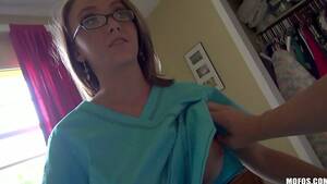 blonde nerd carrie - Nerdy teeny blonde babe Carrie gives some head on POV video - TubeGalore.Tv
