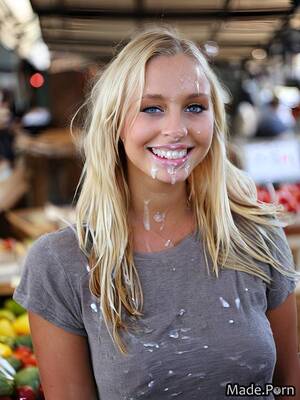 Cgi Bukkake Porn - Porn image of cumshot looking at viewer woman photo smile bukkake close up  created by AI