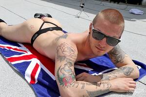 G String Gay Porn - Sarpa Van Rider strips off his sexy g-string and wanks his huge thick dick  â€“ Gay Porn Pics Galleries