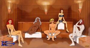 Female X Men Porn - The X-Women relax nude in a sauna after a hard day in the danger room with  the other X-Men. | X-Men Porn