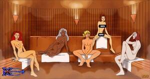 hentai 4shared - The X-Women relax nude in a sauna after a hard day in the danger room with  the other X-Men. | X-Men Porn
