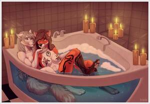 furry lesbian bath - Bath for two [FF] : r/yiff