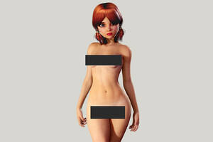 3d hentai girl nude - Naked Toon Girl Hentai Redhead - Fully Rigged 3D model rigged | CGTrader