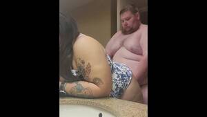 chubby tattoo sluts - Fat Guy Fucks Busty Tattooed Slut in Hotel Bathroom - Pornhub.com
