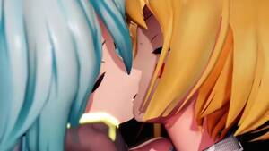 mass effect lesbian hentai kissing - Rin X Miku Passionate Lesbian/Yuri Time On The Bed - 3D/MMD - FAPCAT
