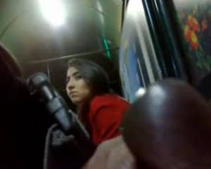 long cock big cum shot in public - Flashing black dick to Asian teen in a bus VIDEO