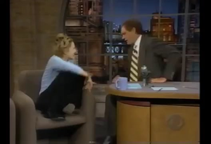 Drew Barrymore Flashing Tits - Drew Barrymore flashes David Letterman, 1995 : r/OldSchoolCool