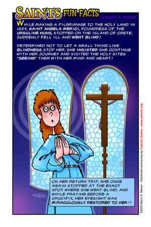 Crucifix Catholic Schoolgirl - Saints Fun Facts for St. Angela Merici