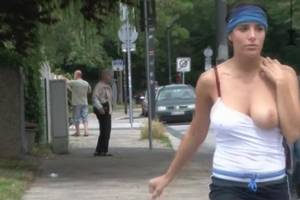 huge boobs oops - Playing bowling with huge boobs