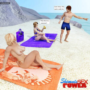 3d Porn Shemale Beacj - Shemale and beach boy drills a dick-loving whore - Silver Cartoon
