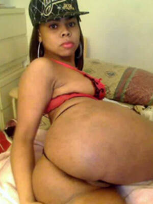 black slut strip - Naughty black slut stripping naked and spreading