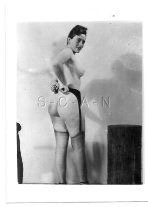 1960s Shorthaired Brunette Porn Magazines - Vintage 1940s-60s Nude RP- Short Haired Brunette Adjusts Garter- Stockings-  Butt | eBay
