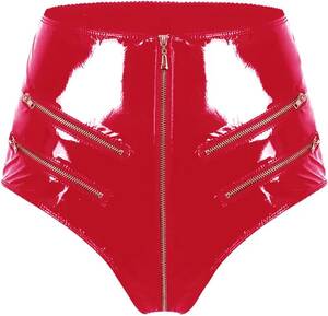 latex bag sex - WEITING Women Sexy Opening Crotch Leather Shorts For Sex Erotic Porn Below  Crotchless Underwear Glossy Zipper Latex Bag Hip Pants-Red-M :  Amazon.co.uk: Home & Kitchen