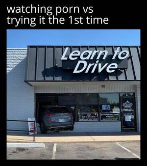 Car Building Porn - A car crashing into a learn to drive building : r/MemeTemplatesOfficial