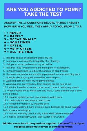 Levels Of Porn - This 5-Minute Test Will Tell You If You're Addicted To Porn
