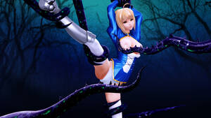 Animated 3d Sex Monster Tentacle Porn - Busty 3D hentai blonde double penetrated by a tentacle monster - Pichunter