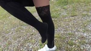 Girl In Skirt Knee Socks Porn - Schoolgirl in Black Knee Socks and White Shoes Show under the Skirt -  Pornhub.com
