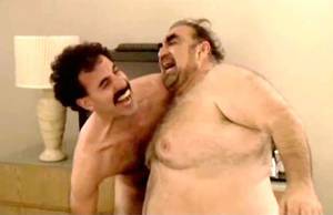 awful nudes - Sacha Baron Cohen and Ken Davitian's naked fight, Borat (2006)