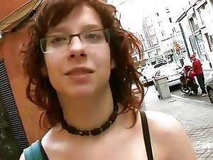 busty facial redhead - PUTA LOCURA Busty redhead teen nerd picked up and fucked