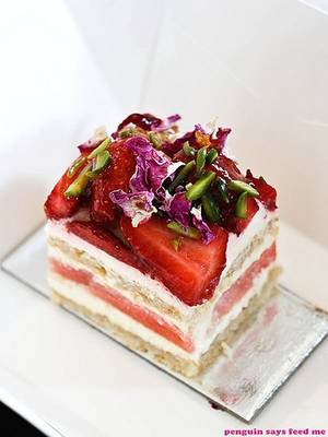 Black Star Safari - Awesome shot. Strawberry Watermelon Cake. Black Star Pastry