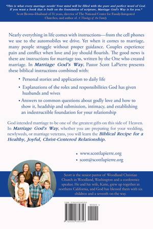 Lapierre 3d Porn - Marriage God's Way by Scott LaPierre back cover