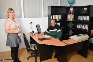 fat secretary nude - Fat secretary Nude Chrissy teases her boss in a see thru blouse and  miniskirt - HD Porn Pictures