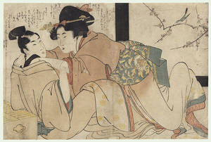 japanese pornographic - Utamaro Pillow Picture 2