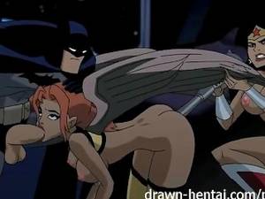 Batman Hentai - Justice League Hentai - Two chicks for Batman dick