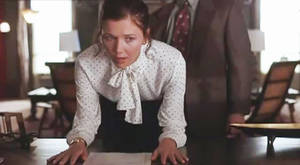 maggie gyllenhaal spanking scene - The secretary spank scene. Cigar in pantyhose
