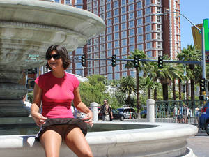 hot sweaty upskirt - Pic #6 Amateur upskirt: Vegas - No Bra, No Panties, No Problem