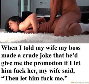 Boss Fucks Your Wife Captions - Boss, Bully, Gifs Hotwife Caption â„–4924: my boss beat me and claimed my  sexy wife