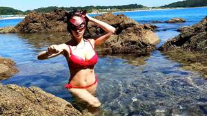 amateur beach girls - Great amateur porn on the beach near the rocks - ViralPornhub.com