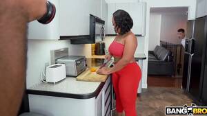 ebony porn kitchen - Chubby ebony fucked hard in the kitchen - Exclusive behind the scenes
