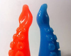 Anime Dildo Octopus Porn - Custom Tentacle Dildo, One Colour UV Reactive Hentai Ecchi Adult Toy Mature  Fantasy Sex Toy