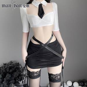 erotic office party - Porno Party Sexy Secretary Uniform Women Lingerie Deep V Top Mini Skirt Office  Erotic Cosplay Costumes Seductive Teacher Outfits | Fruugo DE