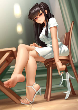 Anime Foot Porn Heels - Rule 34 - 1girls black hair blush brown hair clothed crossed legs dress  dressed feet female female focus female only foot fetish foot focus heels  high heels highres kairuhentai kairunoburogu komi-san wa