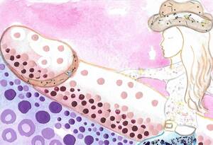 erotic adult sex drawings - Cock Rider Sex Art Painting Original 4 x 6\