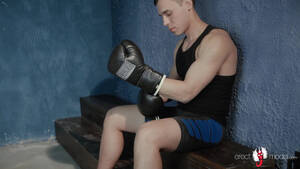 boxing glove handjob - Boxing gay porn finished with handjob in boxing gloves