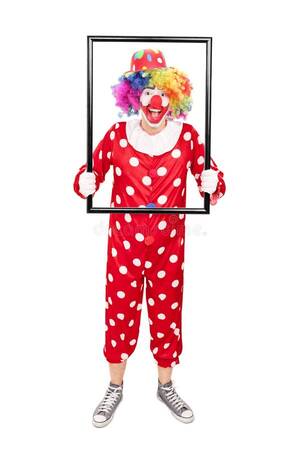 Clown Porn Nude Male Good Looking - Male Clown Holding Picture Frame Stock Photos - Free & Royalty-Free Stock  Photos from Dreamstime