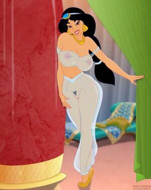 jasmine cartoon big tits - Busty cartoon character Jasmine has beautiful breasts