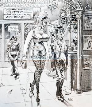 Bill Ward Cartoons Porn - Bill Ward - Adult Movie Theater, in Glynn Crain's Bill Ward Comic Art  Gallery Room